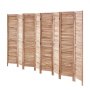 VEVOR Wood Room Divider, 8 Panel Wood Folding Privacy Screen, 66.9 Inches Tall Indoor Louvered Partition Divider, Portable Decoration Screen, for Room Separation, Home, Office, Restaurant & Bedroom