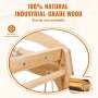 VEVOR indoor jungle gym made from 100% natural industrial-grade wood, sturdy and chemical-free.