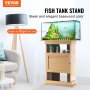 VEVOR Aquarium Stand, 20 Gallon Fish Tank Stand, 25.2 x 15.7 x 28.3 in MDF Turtle Tank Stand, 167.6 lbs Load Capacity, Reptile Tank Stand with Storage, Cabinet and Hardware Kit, Basswood Color