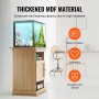 VEVOR Aquarium Stand, 20 Gallon Fish Tank Stand, 25.2 x 15.7 x 28.3 in MDF Turtle Tank Stand, 167.6 lbs Load Capacity, Reptile Tank Stand with Storage, Cabinet and Hardware Kit, Basswood Color