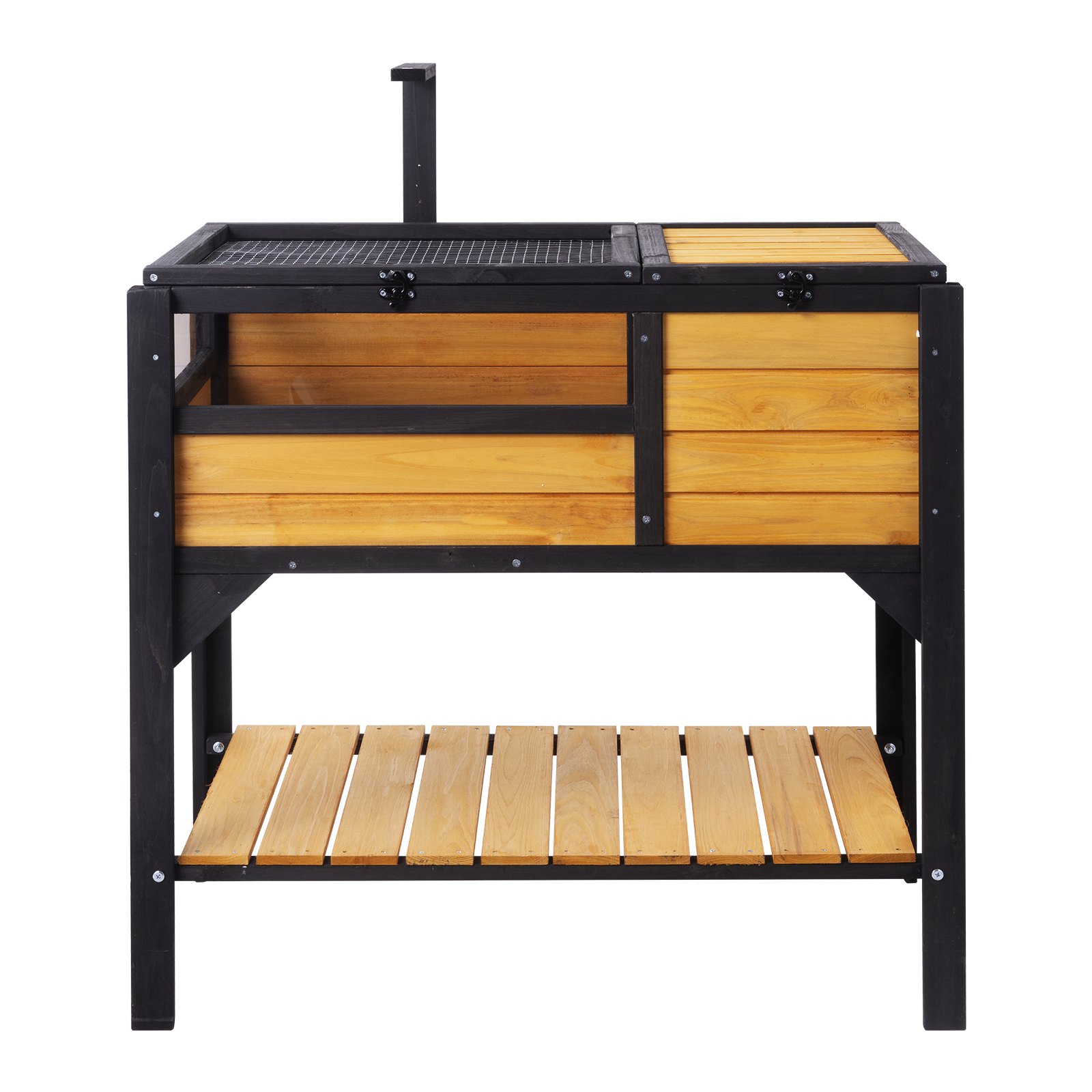 VEVOR Tortoise Habitat, Wooden Tortoise House Indoor & Outdoor, Tortoise Enclosure with Light Stand, Reptile Enclosure Small Animal Cage with Stand Legs for Gecko, Lizard, Snake