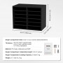 VEVOR Wood Literature Organizer, 12 Compartments, File Sorter with Removable Shelves, Mailboxes Slot for Office Home Classroom Mailrooms Organization, EPA Certified, Black