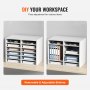 VEVOR Literature Organizers, 12 Compartments Office Mailbox with Adjustable Shelves, Wood Literature Sorter 20.4x12x16.1 inches for Office, Home, Classroom, Mailrooms Organization, EPA Certified White
