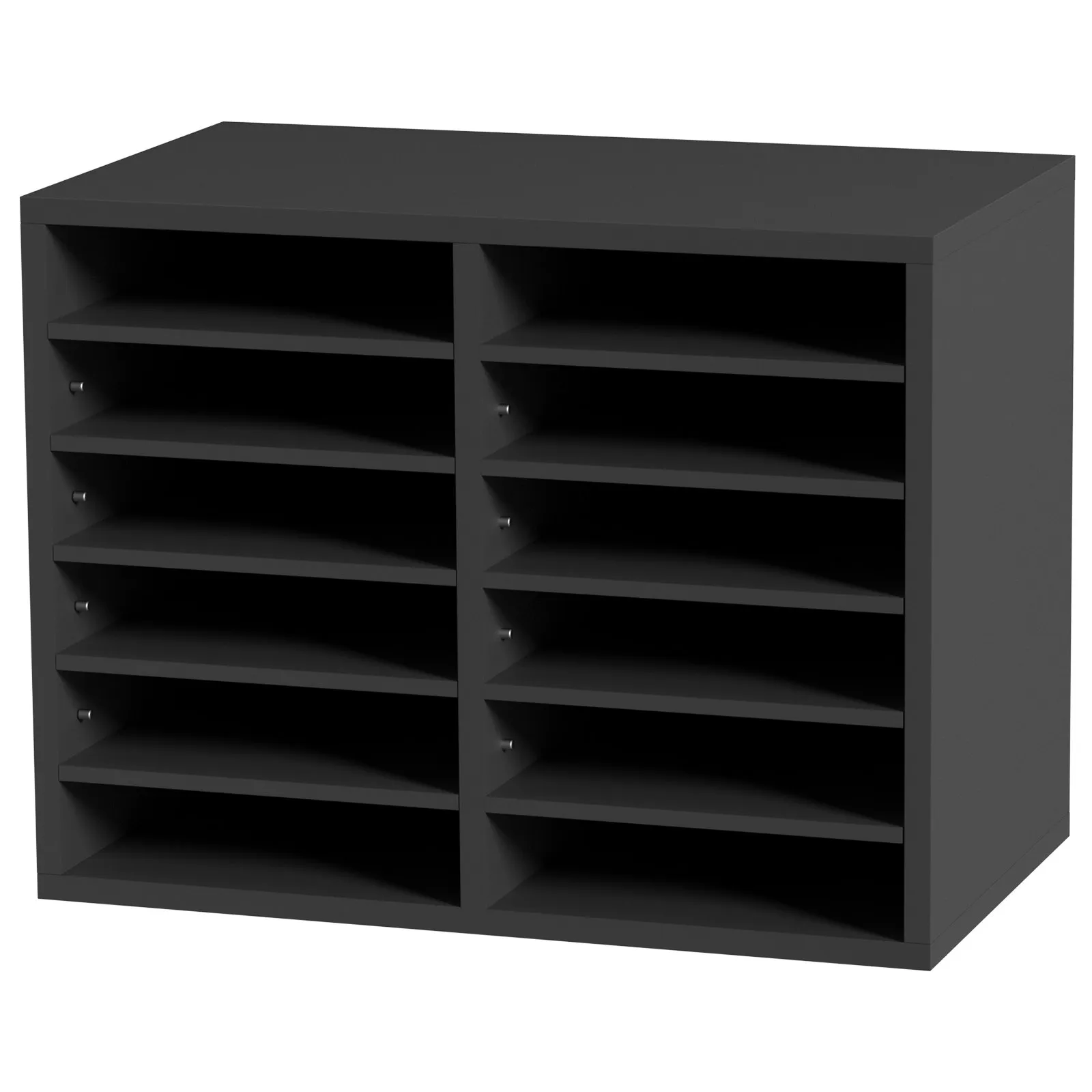 black VEVOR literature organizers with multiple slots for documents and files.
