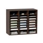 VEVOR Literature Organizers, 24 Compartments Office Mailbox with Adjustable Shelves, Wood Literature Sorter 29x12x24.4 inches for Office, Home, Classroom, Mailrooms Organization, EPA Certified, Brown