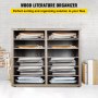 VEVOR Wood Literature Organizer, 12 Compartments, Adjustable Shelves, Medium Density Fiberboard Mail Center, Office Home School Storage for Files, Documents, Papers, Magazines, Grey
