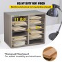 VEVOR Wood Literature Organizer, 12 Compartments, Adjustable Shelves, Medium Density Fiberboard Mail Center, Office Home School Storage for Files, Documents, Papers, Magazines, Grey