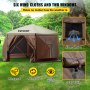 VEVOR Pop-up Camping Gazebo Abrigo de dossel de acampamento de 6 lados 12' x 12' Sombra solar