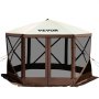 VEVOR Pop-up Camping Gazebo Camping Canopy Shelter 6-sidet 12' x 12' solskærm