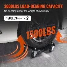 VEVOR Car Dolly Wheel Tire Dolly 2 PCS Heavy Duty Skate Auto Repair Dolly 3000LB