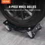VEVOR Car Dolly Wheel Tire Dolly 4 PCS Heavy Duty Skate Auto Repair Dolly 2721.6 kg