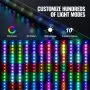 VEVOR LED Whip Light 2PCS 3FT RGB Antenna Light with Flag Remote App ATV UTV RZR