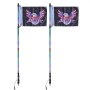 VEVOR 2 PCS 4 FT Whip Light, APP & RF Remote Control Led Whip Light, Waterproof RGB Chasing Lighted Whips with 4 Flags, for UTVs, ATVs, Motorcycles, RZR, Can-am, Trucks, Off-road, Go-karts