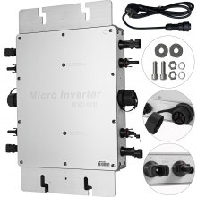 VEVOR 1200W Power Inverter MPPT Αδιάβροχο Solar Grid Tie Inverter DC to AC 220V Micro Inverter (1200W/220V)