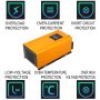3000W Nominal 9000W Peak Pure Sine Wave Power Inverter DC 12V AC 110V With Battery AC Charger LCD Display Low Frequency Solar Converter