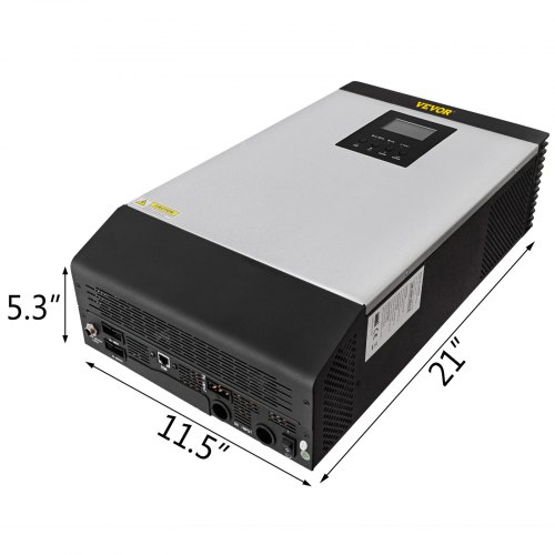 5000VA Power Inverter DC 48V to 230V AC Car Inverter with AC Charger & Solar Controller MPPT