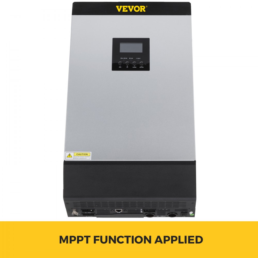 VEVOR Pure Sine Wave Power Solar Charger Off-Grid Inverter DC AC Output with Utility Charger (5KVA 48V MPPT)