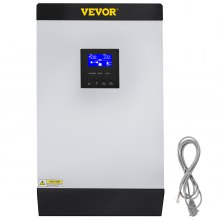 VEVOR 5000VA Power Inverter DC 48V til 230V AC Car Inverter med AC Lader og Solar Controller MPPT