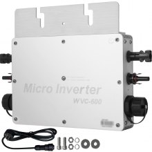 VEVOR 600W Solar Grid Tie Micro Inverter 220V, grid tie inverter with 1.5 m Power Cable, grid tie micro inverter micro grid tie inverter 180-260VAC