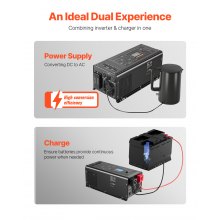 3000W Pure Sine Wave Inverter Charger DC 24V to AC 120V Power Inverter