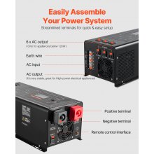 3000W Pure Sine Wave Inverter Charger DC 24V to AC 120V Power Inverter