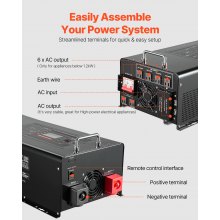 4000W Pure Sine Wave Inverter Charger DC 24V to AC 120V Power Inverter