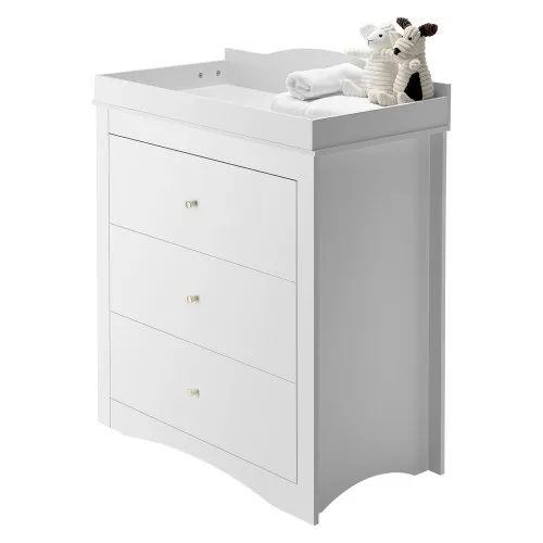 VEVOR Changing Table Dresser, Baby Diaper Change Station with 3 Drawers, Multi-Functional Modern Changing Table Dresser with Storage Organizer Nursery for Children's Room, White VEVOR Changing Table Dresser, Baby Diaper Change Station with 3 Drawers, Multi-Functional Modern Changing Table Dresser with Storage Organizer Nursery for Children's Room, White