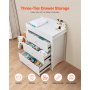 Changing Table Dresser Baby Diaper Change Station with 3 Drawers White