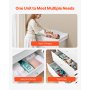 VEVOR Changing Table Dresser, Baby Diaper Change Station with 3 Drawers, Multi-Functional Modern Changing Table Dresser with Storage Organizer Nursery for Children's Room, White