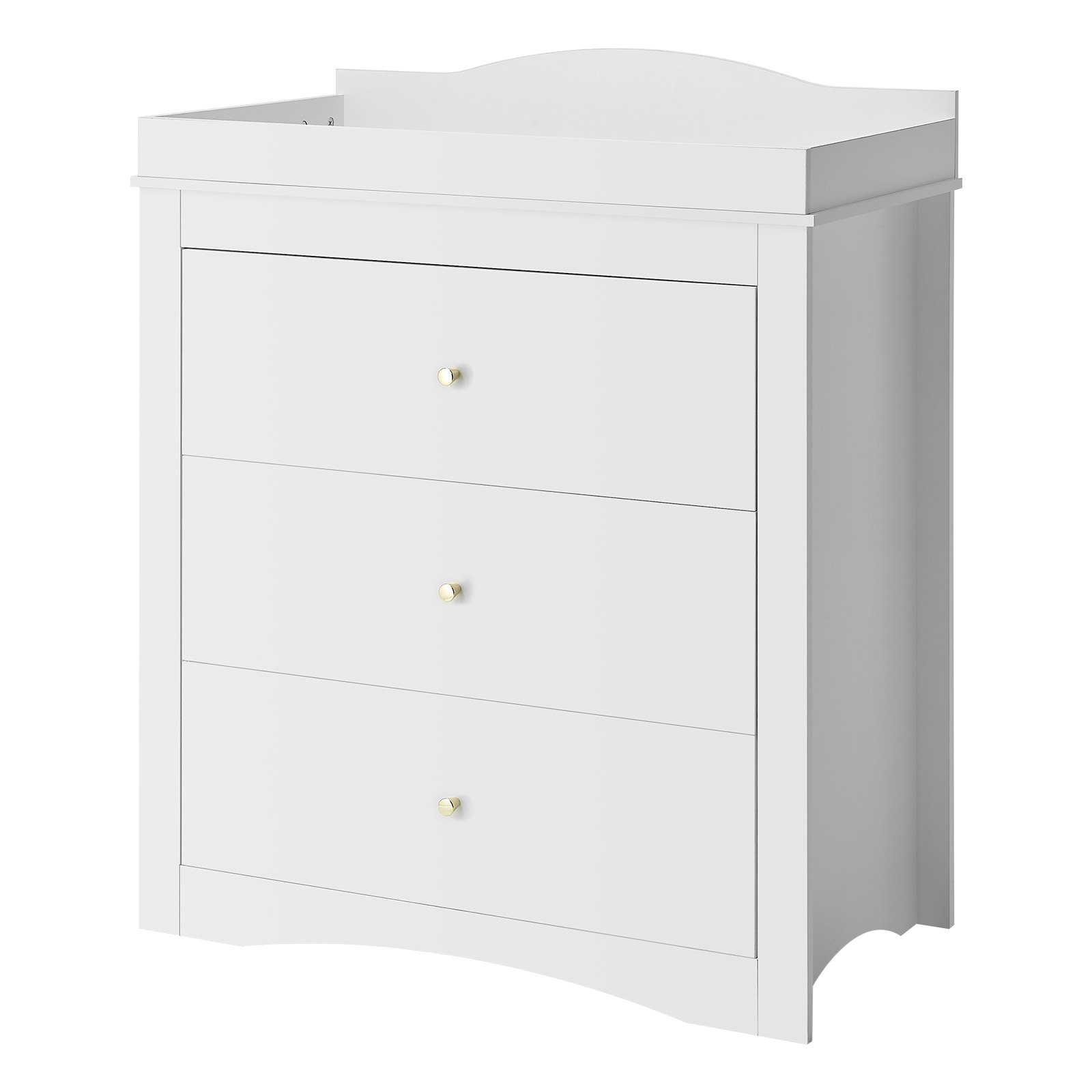 VEVOR Changing Table Dresser, Baby Diaper Change Station with 3 Drawers, Multi-Functional Modern Changing Table Dresser with Storage Organizer Nursery for Children's Room, White