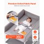 Baby Changing Table Portable Diaper Change Station with 3 Drawers & Wheels