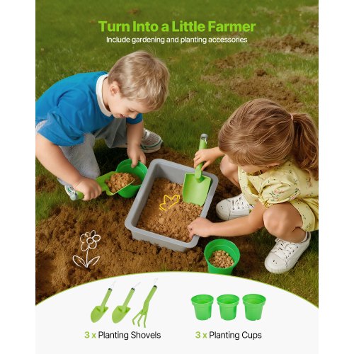 OOOK Cocina de barro para niños al aire libre, cocina para niños con conexión de agua, juguete a partir de 3 años con fregadero y accesorios de cocina