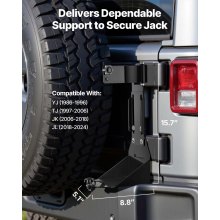 Soporte de gato todoterreno de alta elevación para Jeep Wrangler YJ/TJ/JK/JL 1986-2024