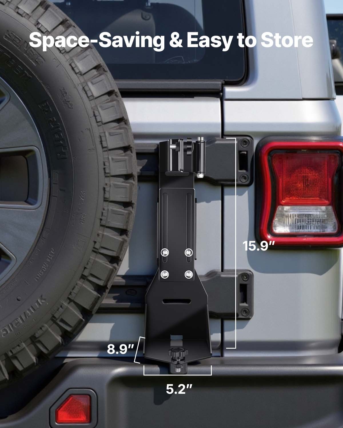 VEVOR High Lift Jack Mount Bracket, Farm Jack Holder Mounting Bracket Kit, Mount Carrier for Off Road Heavy-Duty Jacks, Compatible With YJ (1986-1996), TJ (1997-2006), JK (2006-2018), JL (2018-2024)