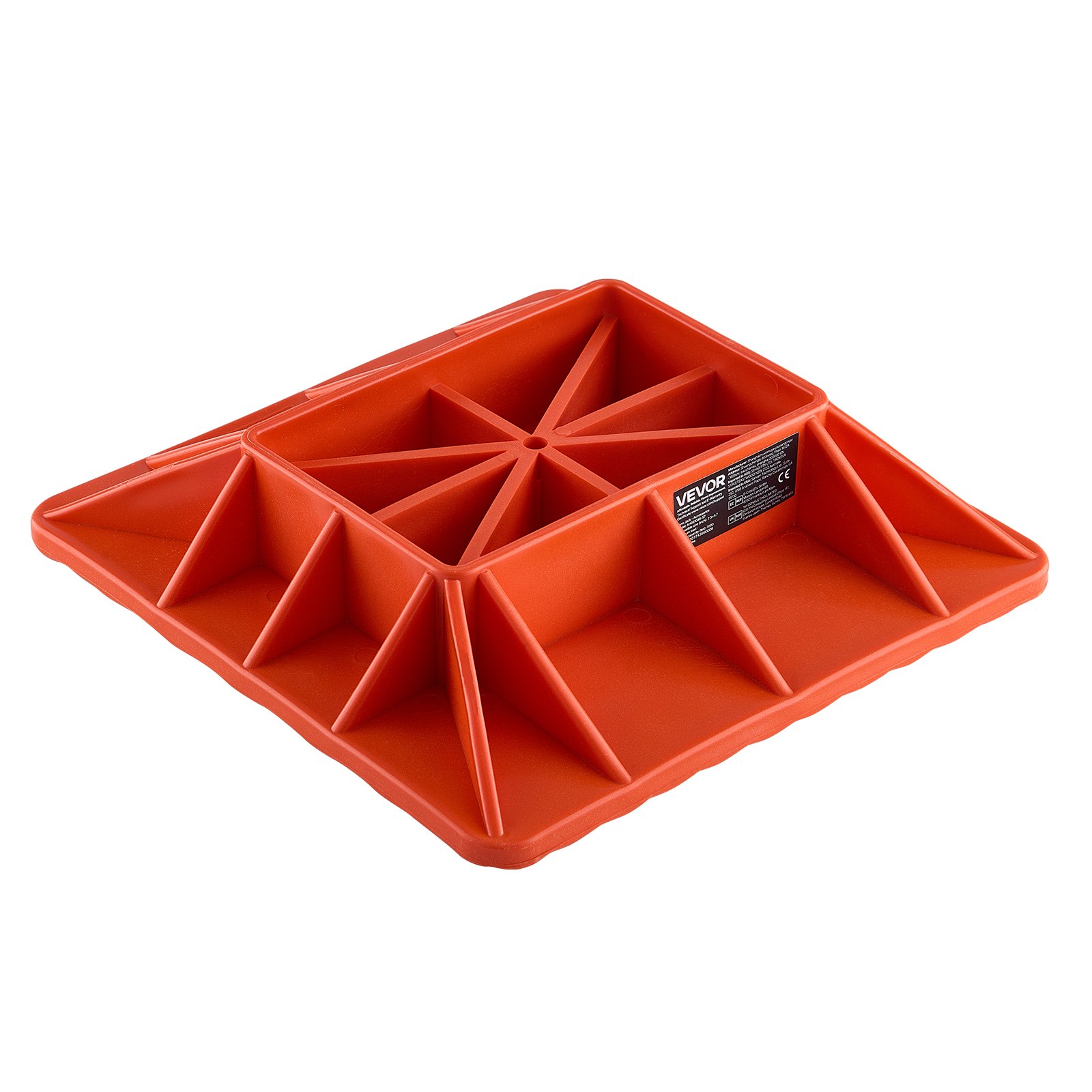 VEVOR High Lift Jack Base and Handle Keeper, 295 x 295 mm Off Road Jack Stand Base with 7000 Pound Capacity, Heavy-Duty Farm Jacks Support Stand for Most Jacks with 185 x 120 mm Base, Red