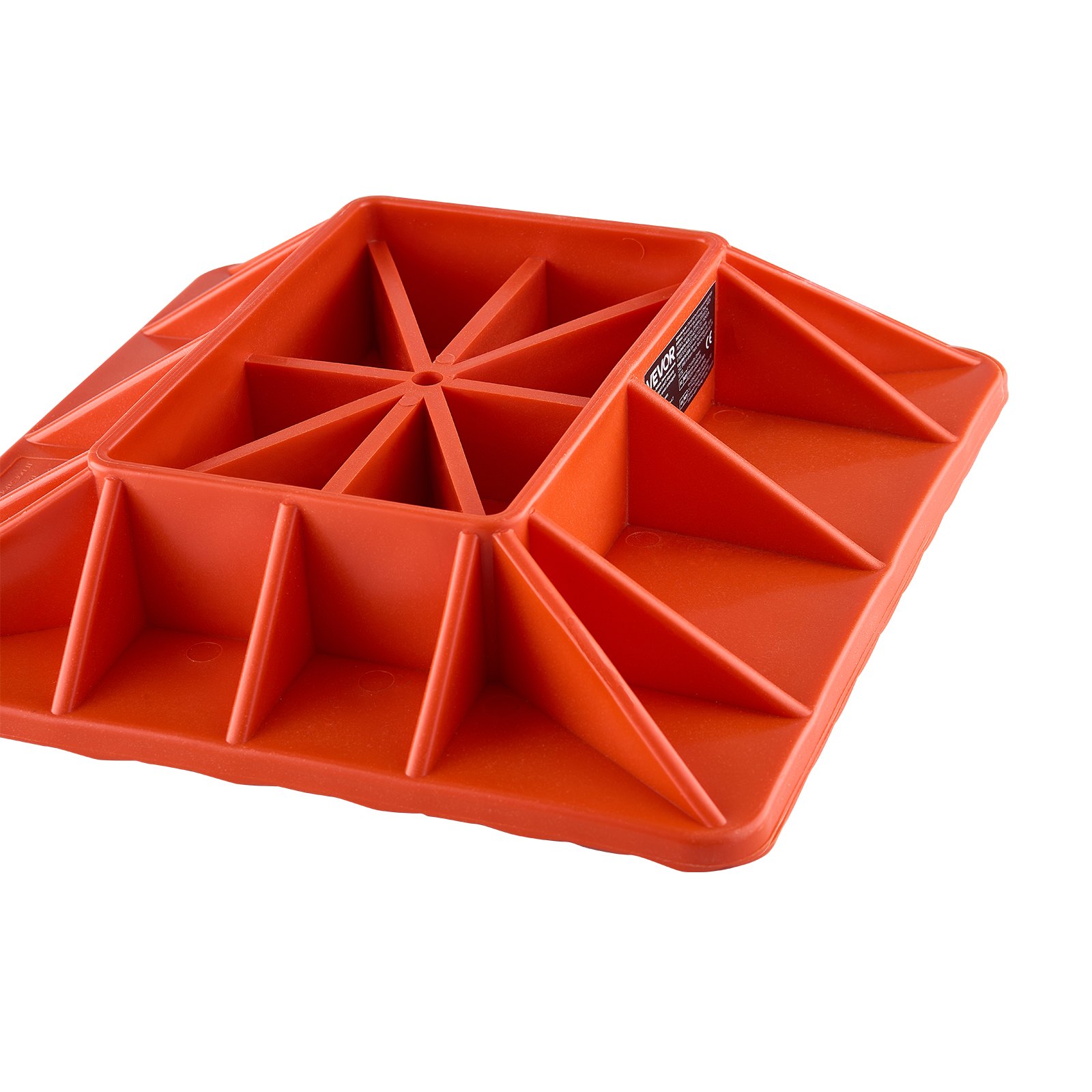 VEVOR High Lift Jack Base and Handle Keeper, 295 x 295 mm Off Road Jack Stand Base with 7000 Pound Capacity, Heavy-Duty Farm Jacks Support Stand for Most Jacks with 185 x 120 mm Base, Red