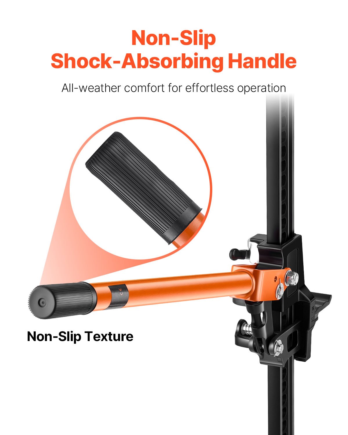 VEVOR Farm Jack, 845mm Utility High Lift Farm Jack, 3.18 Ton Capacity Ratcheting Off Road Utility Jacks, Heavy-Duty Lift Jacks with 130.1-711.2 mm Lifting Range for Tractor, Truck, SUV