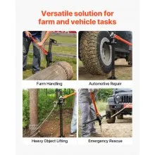 VEVOR 122cm Off Road Farm Jack Hoist with Base 3.18 T High Lift Tractor Vehicle