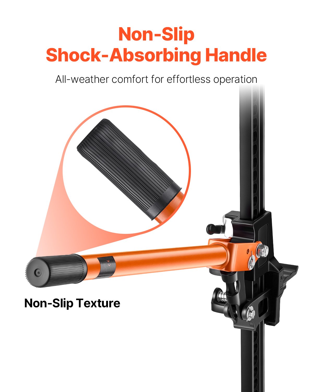 VEVOR Farm Jack with Base, 122cm Utility High Lift Farm Jack, 3.18 Ton Capacity Ratcheting Off Road Utility Jacks, Heavy-Duty Lift Jacks with 130.1-1079.5 mm Lifting Range for Tractor, Truck, SUV