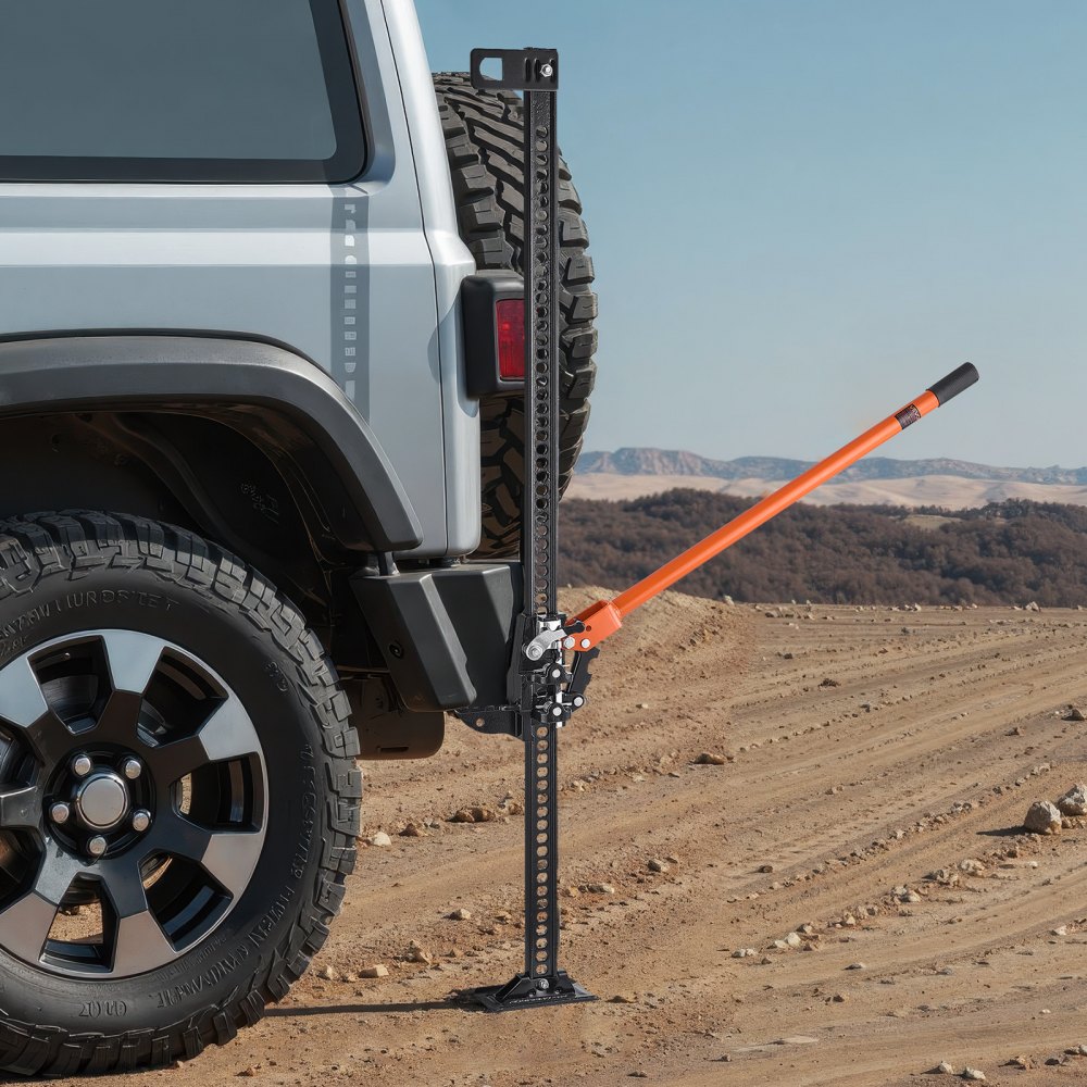 VEVOR Farm Jack, 122 cm Utility High Lift Farm Jack, 3.18 Ton Capacity Ratcheting Off Road Utility Jacks, Heavy-Duty Lift Jacks with 130.1-1079.5 mm Lifting Range for Tractor, Truck, SUV