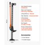 VEVOR Farm Jack, 122 cm Utility High Lift Farm Jack, 3.18 Ton Capacity Ratcheting Off Road Utility Jacks, Heavy-Duty Lift Jacks with 130.1-1079.5 mm Lifting Range for Tractor, Truck, SUV