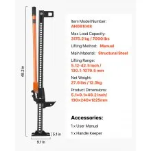 48" Off Road Farm Jack Hoist 7000 Lbs High Lift Tractor Vehicle's Winch