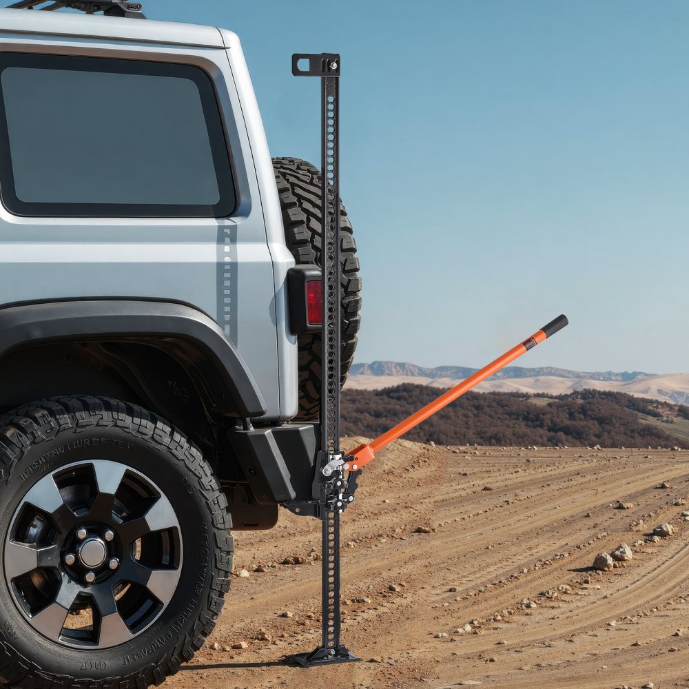 VEVOR Farm Jack, 152.5 cm Utility High Lift Farm Jack, 3.18 Ton Capacity Ratcheting Off Road Utility Jacks, Heavy-Duty Lift Jacks with 130.1-1380 mm Lifting Range for Tractor, Truck, SUV