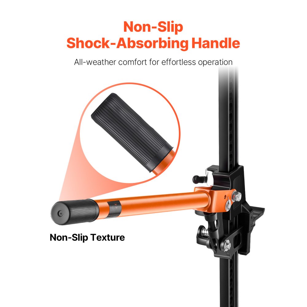 VEVOR Farm Jack, 152.5 cm Utility High Lift Farm Jack, 3.18 Ton Capacity Ratcheting Off Road Utility Jacks, Heavy-Duty Lift Jacks with 130.1-1380 mm Lifting Range for Tractor, Truck, SUV