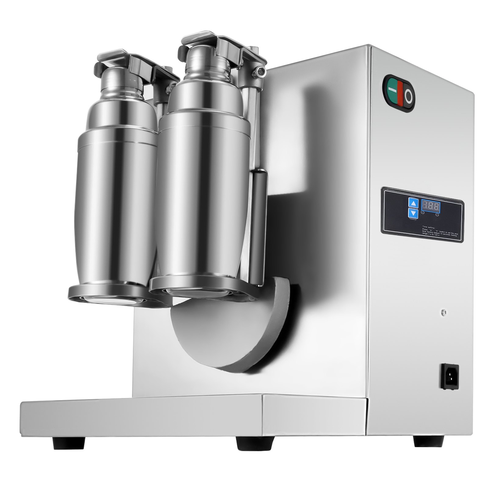 VEVOR Milk Tea Shaker Double Frame Milk Tea Shaking Machine 400r per Minute Stainless Steel Auto Tea Milk Making Machine for Boba Milk Tea