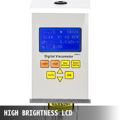 VEVOR NDJ-9S Digital Rotary Viscometer 1-100000 mPa.s Fluidimeter Tester Meter Accuracy Plus or Minus 2% Newton Liquid Viscometer Digital Portable
