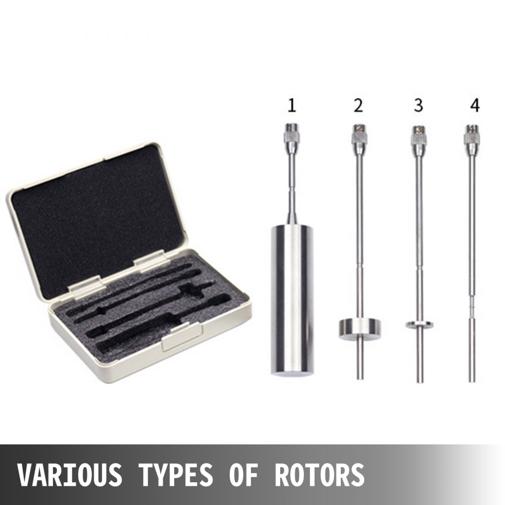 VEVOR NDJ-9S Digital Rotary Viscometer 1-100000 mPa.s Fluidimeter Tester Meter Accuracy Plus or Minus 2% Newton Liquid Viscometer Digital Portable