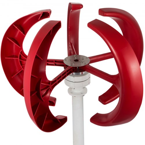 Vertical Wind Turbine Red Lantern Style 100W 12V Wind Power Generator