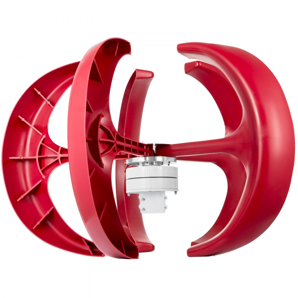 400w 12v Lanterns Wind Turbine Generator Vertical Axis Red 5blades