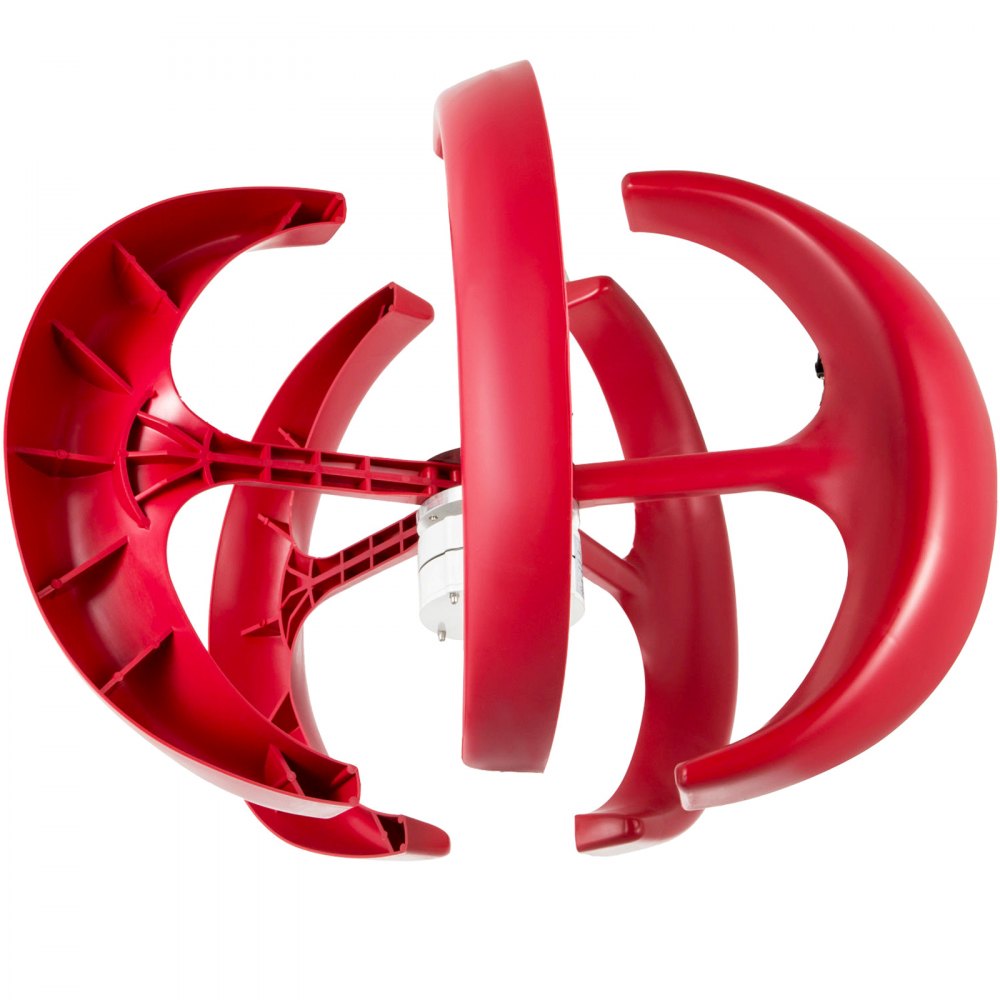 400w 12v Lanterns Wind Turbine Generator Vertical Axis Red 5blades